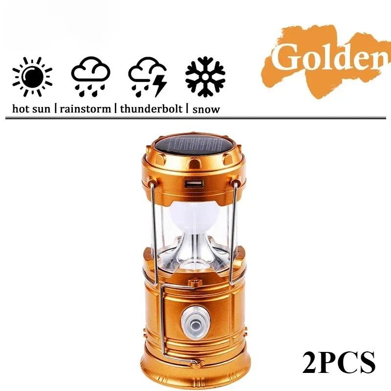 Solar Camping Light Lamp Portable Lantern USB Rechargeable LED Flashlight Waterproof Torch Power Bank For Outdoor Fishing Hiking