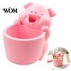 Home Office Organization 3D Printed Cute Piggy Storage Pot, Cartoon Pig Shaped Pen Holder, Makeup Tool Holder Brush Organizer, Multifunctional Desktop