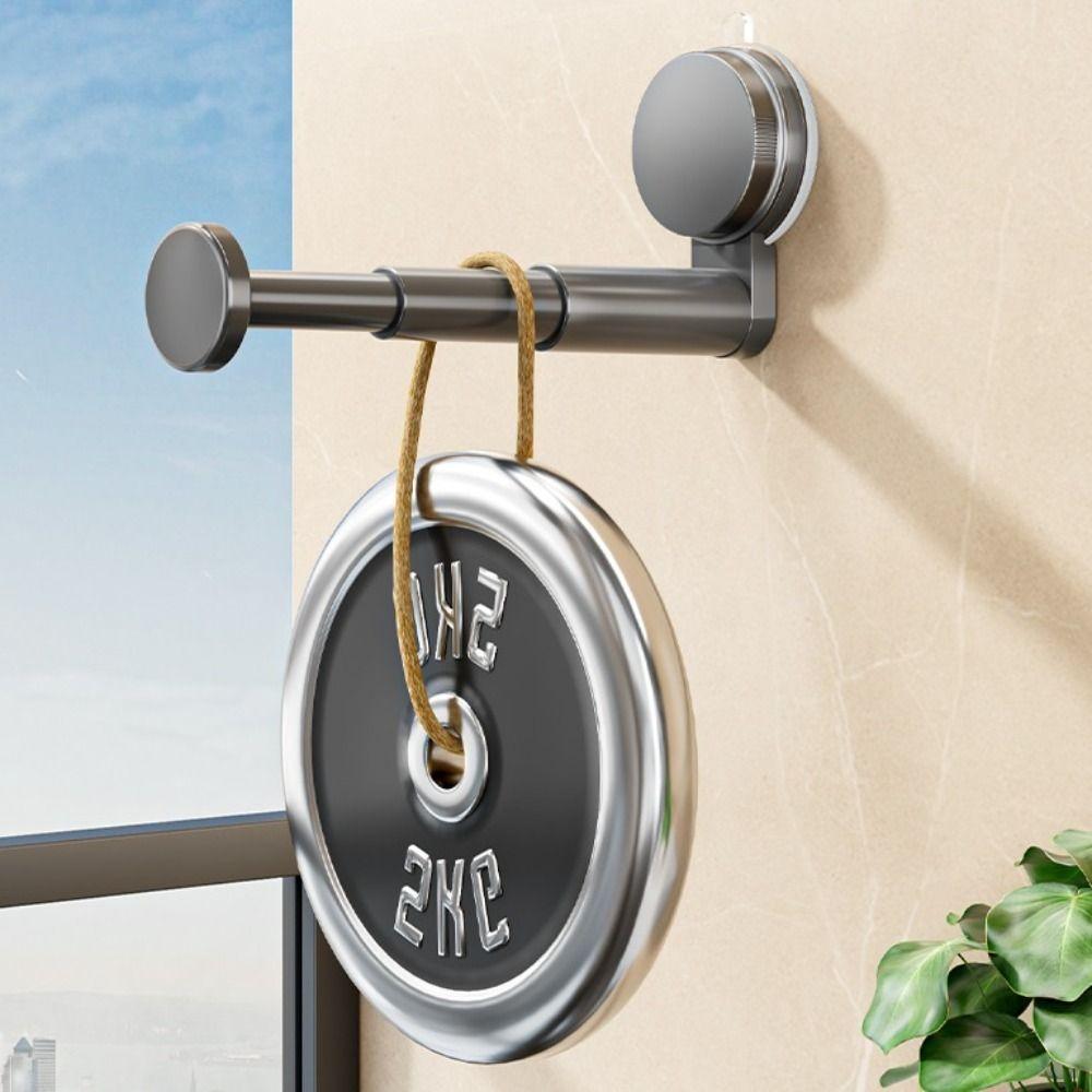 2 PCS Space-Saving Storage Rack Suction Cup Storage Organizer Durable Clothes Hanger  Kitchen