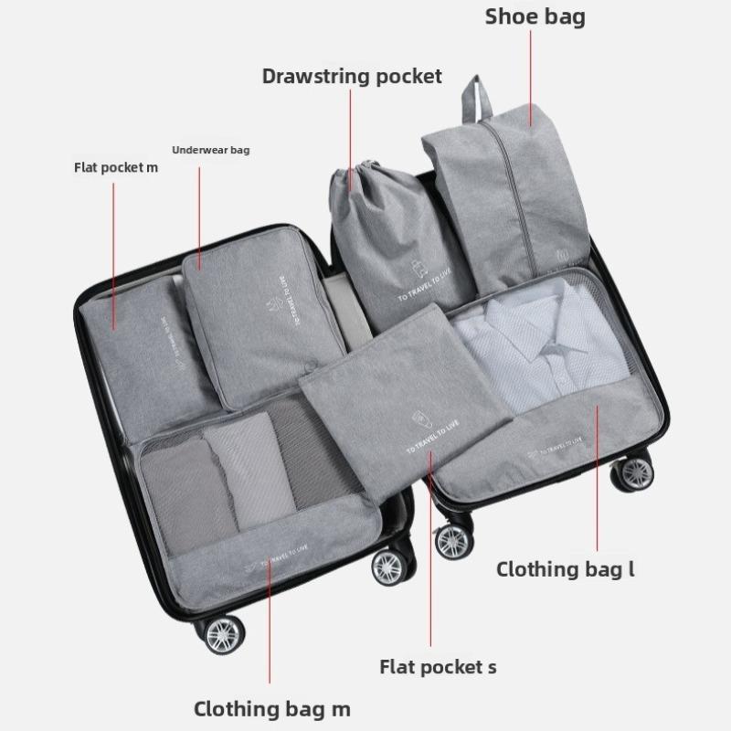 7pcs/set Travel Storage Bags Multi-Functional Clothing Organizer Pouches Categorized Clothes Bags for Trip and Home Use