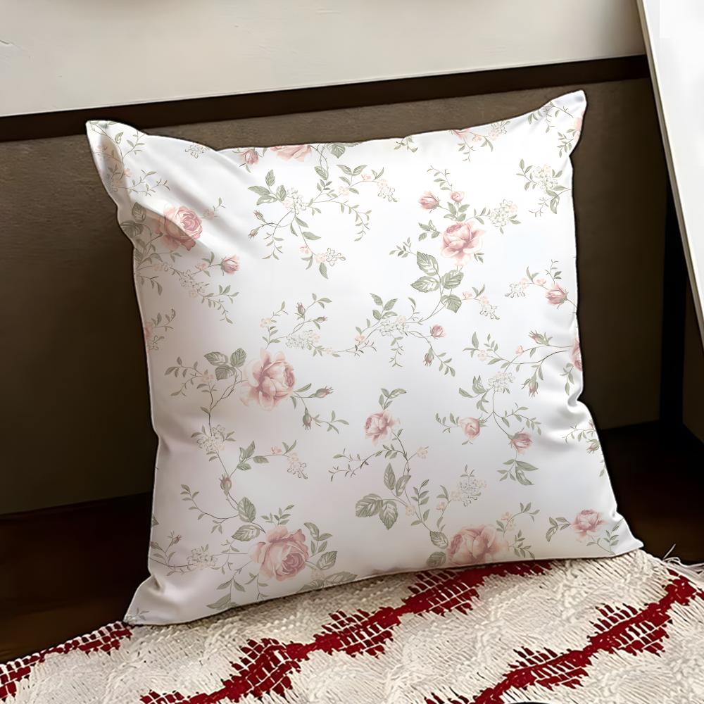 Fine Art Petal Illustration Cushion Cover Reversible Soft Durable Pillow Cover Home Car MultiScene Use for Daily Comfort