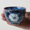 Ranchant Kyosencha Blue Ichinen Sasanqua Arita Ware Made In Japan 8.3x5.7(cm) (Camellia)