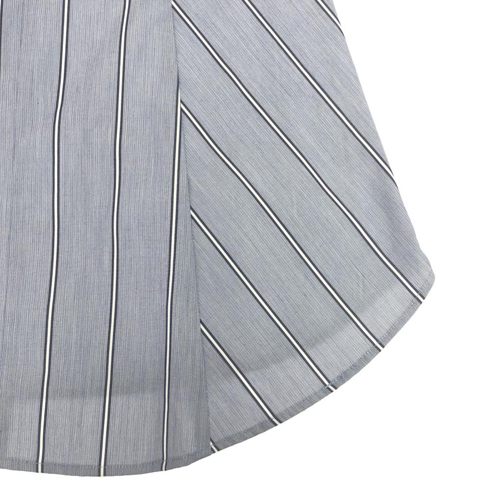 AMERI UNDRESSED Stripe Long Sleeve Balloon Sleeve Shape Cotton Shirt F Women Used