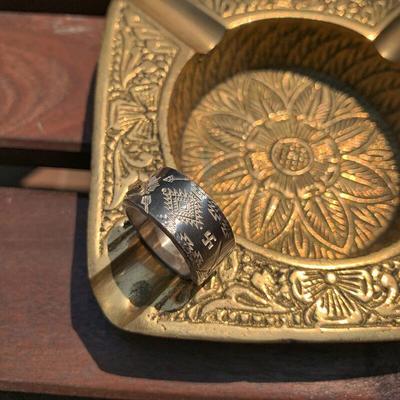 New Design Domineering Retro Eye Totem Ring Men's Trend Fashion Style Jewelry Accessories