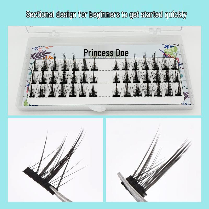 Segmented Faux Eyelashes "Little Devil 009" Natural Pre-Cut for DIY Grafting