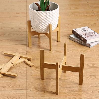10/12 Zoll Odern Stil Blumentöpfe Basis Ausstellungsständer Vierbeiniger Holz Blumentopfhalter Heim Garten Terrasse Dekor Kreuzregal