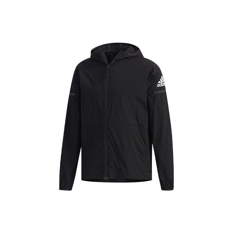 adidas Jackets Men's Black Hooded Moderate Instructor FI8759