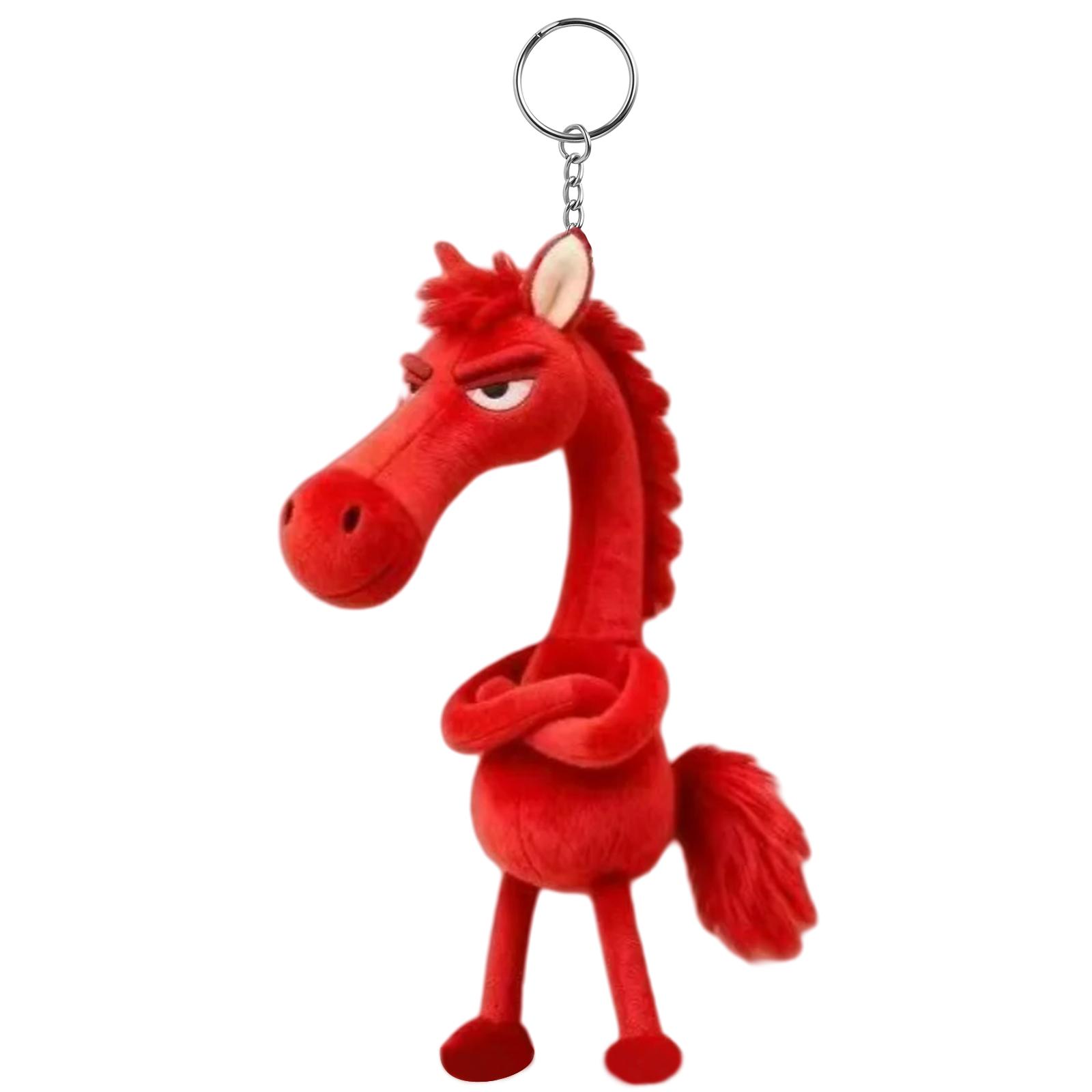 Plush Pony Keychain Lightweight Mascot Horse Plush Doll Lovely Arrogance Horses Keychain Doll for Backpack Decorations