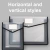 Aktenmappe Brieftasche Fassungsvermögen 600 Blatt Horizontal/Vertikal Mappe Wasserabweisende Aktenhülle Dokumentenorganisatoren für Büro