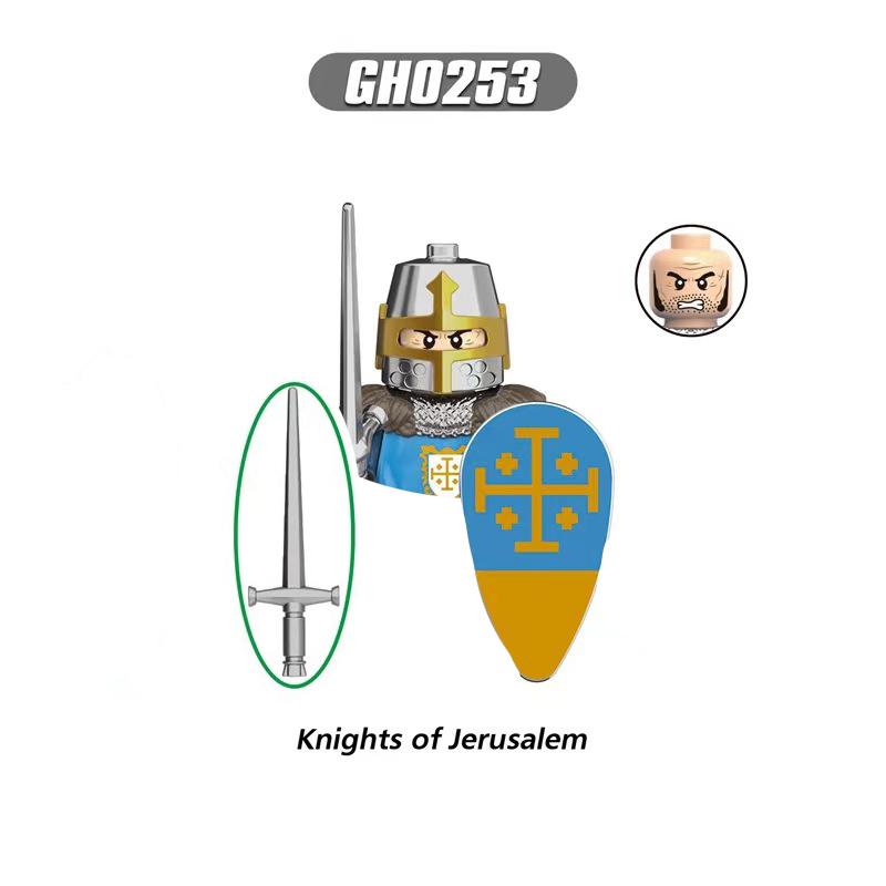 Mittelalterliche Ritter Serie Figuren Bausteine Krieger Soldaten Wachen Löwenherz Krankenhaus Deutscher Ritter Schlacht Hirte Kindergeschenk