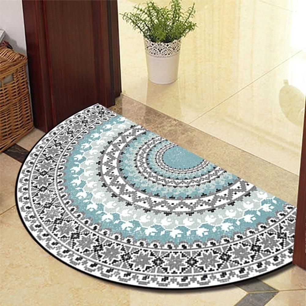 Bohemian Semi-Circular Carpet Anti-fouling Welcome Mat Durable Door Mat Bathroom Entrance