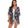 Summer Ladies New Chiffon Beach Skirt Blouse Vacation Style Leopard Print Cardigan Casual Sunscreen Clothing