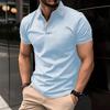 Summer Men's Casual Collar Line Short Sleeved T-shirt Polo Shirt