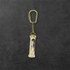 Personalised Sand Timer Keyring: Brass Hourglass Keychain