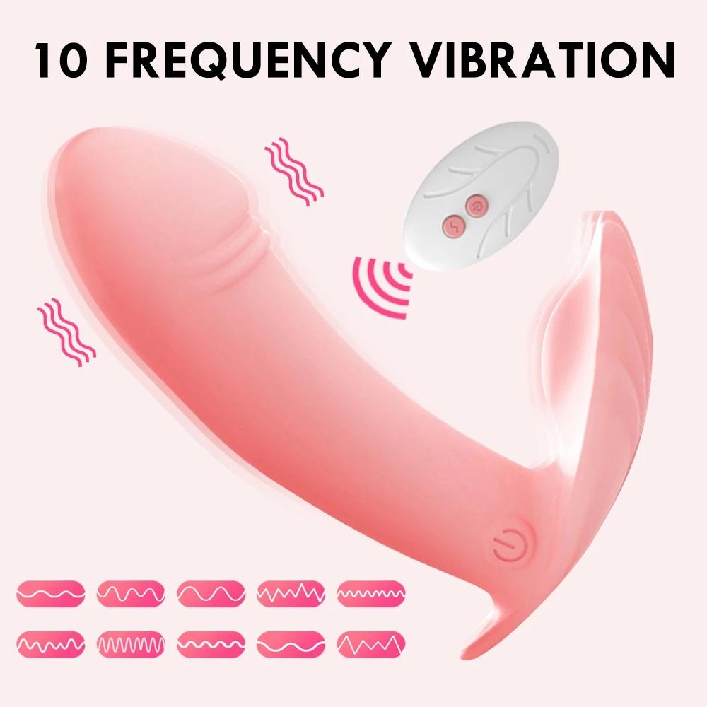 Wireless Remote Wearable Dildo Vibrator G-spot Clitoral Stimulator Butterfly Vibrating Panties Erotic Toys Adult Toys Female Orgasm Masturbator