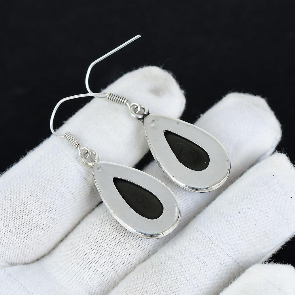 Natural Abalone Shell Antique Earrings 925 Sterling Silver Earring, Boho Silver Jewelry Dangle Earrings, Gifts For Birthday Gift