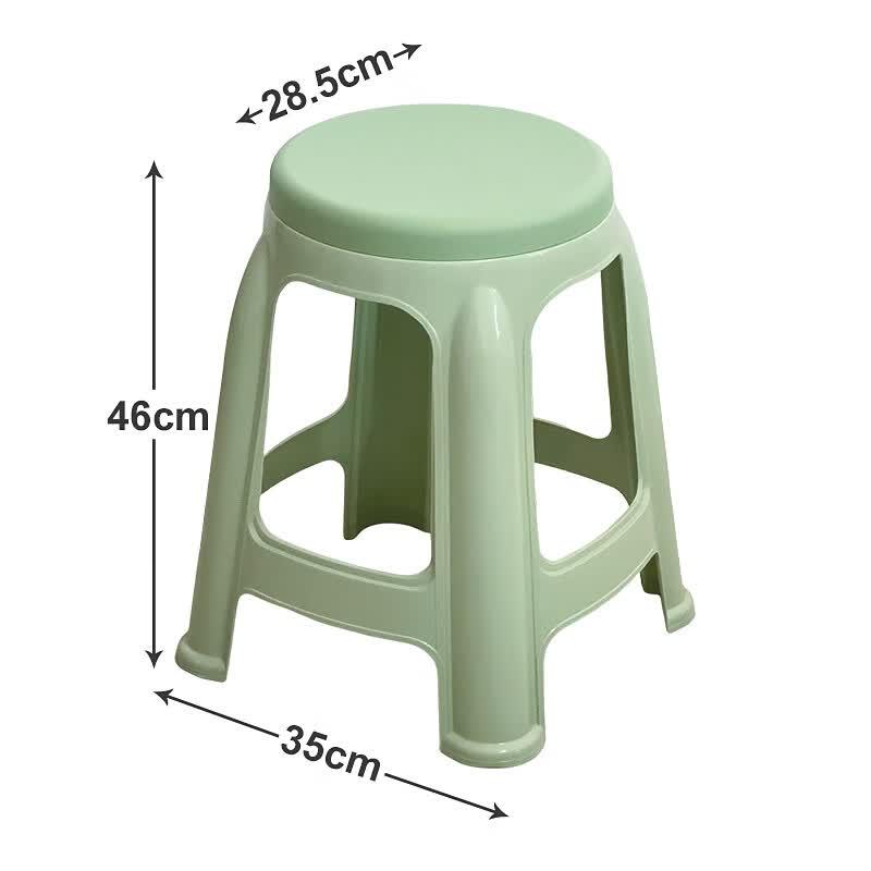 CHAREY HOME Thickened Light Gray Round Plastic Stool