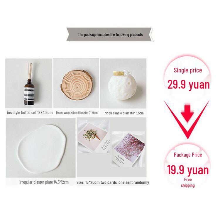 Creative Gypsum Disc Jewelry Props for Photography and Decoration