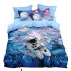 Astronauts Stars Bedding Set The Universe Duvet Cover Set Dark Blue Home Textiles Galaxy Bedclothes Men Women Soft Quilt Cover