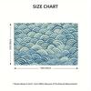4pcs Linen Placemats Suitable for Dining Table Decor - Blue Wave Pattern Table, 12x18 Inch Machine Washable Suitable for Kitchen, Dinner Parties,