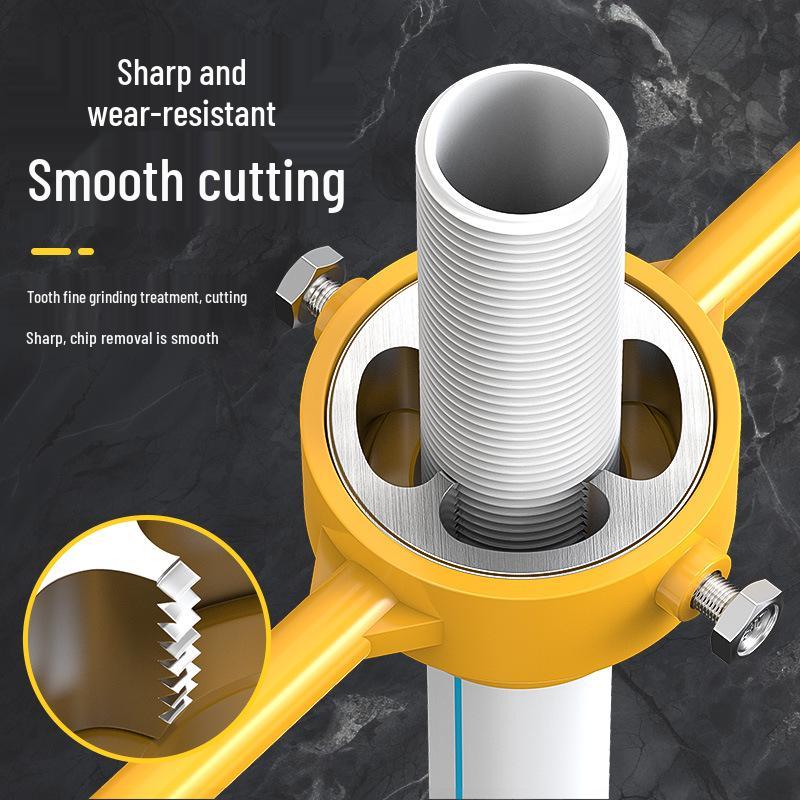 6-Piece Tap & Thread Set for Plastic Pipes: 1/2", 3/4", 1" Threading Tool with Wrench