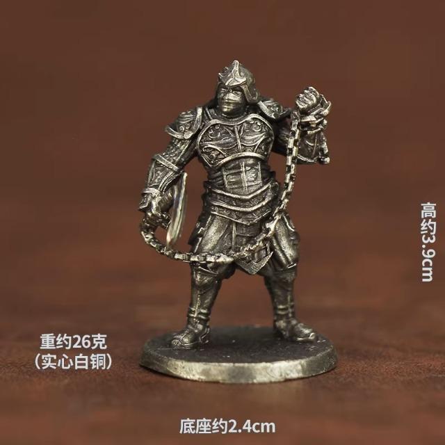 New Metal Chess Piece Samurai Ninja Ancient Soldier Model Toy Desktop Game Gift Display Piece Static Figure Collectible Model