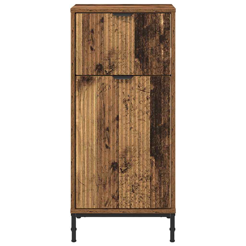 Bathroom Cabinet with Drawers Reclaimed Wood Look 39.5 x 36 x 88 cm