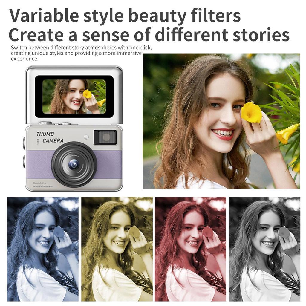 1080P HD Mini Flip Screen Camera: Wearable Compact Camcorder for Teens
