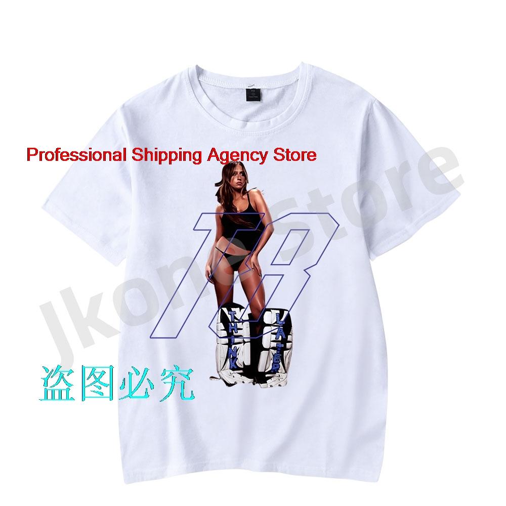 

Tate McRae Cover Tshirts Think Later Album Merch Singer Women Unisex Fashion Casual Crewneck Short Sleeve S