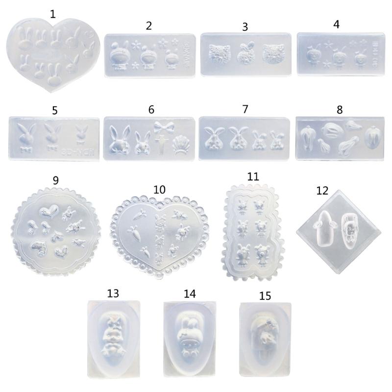 DIY 3D Silicone Nail Art Decortive Design Mold Nail Art Making Tools Mould
