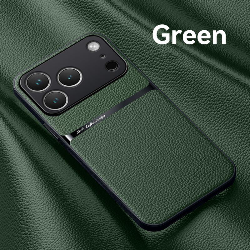 Busines Lychee Pattern Leather Phone Case For iPhone 18 17 16 15 14 13 12 Pro Max Plus 17Air 17E 16E Shockproof Protective Cover
