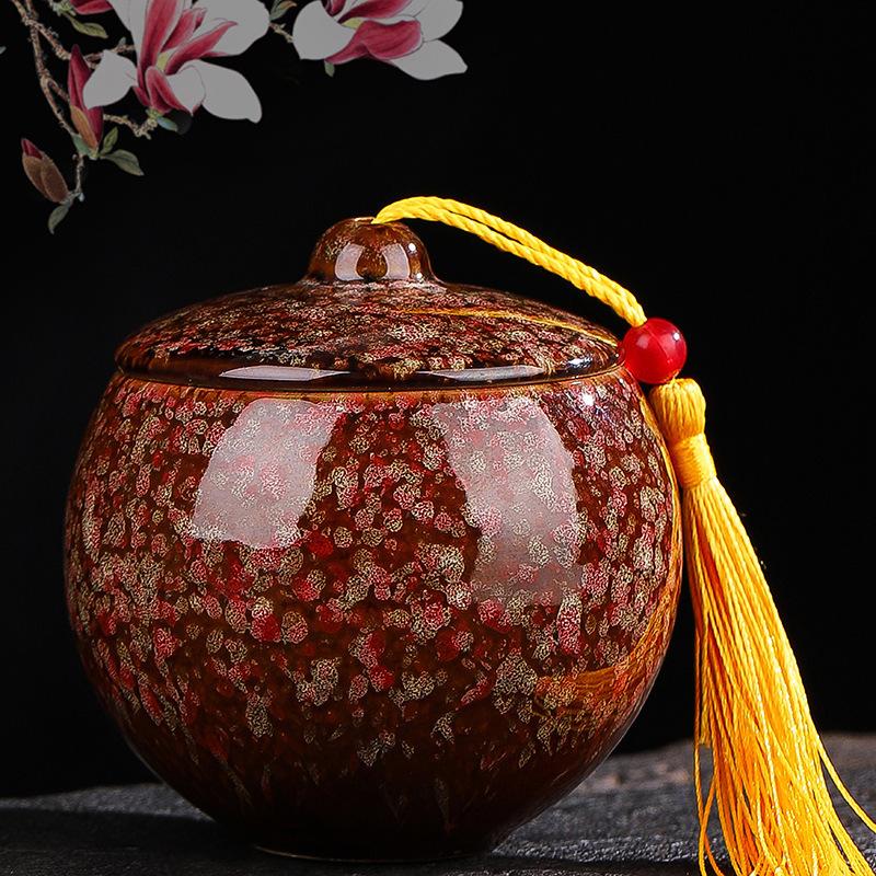 Program Gift Universal Ceramic Kiln-Change Tea Canister for Gifting