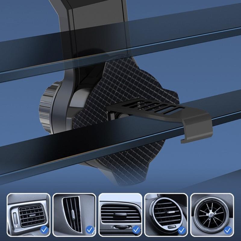 Car Phone Holder with Rotatable Arm High Stability Vent Mount Hands frees Car Phone Holder Quick Fixing for Vehicles
