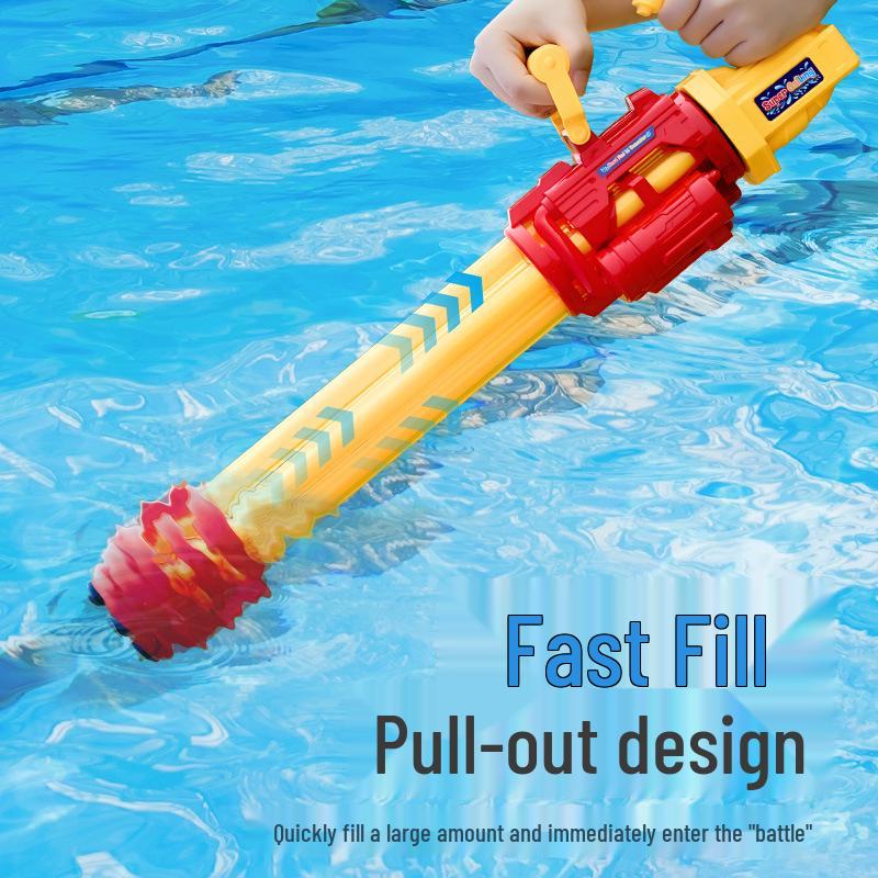 Gatling-Style Large Pull-Out Water Gun Toy for Kids Water Play