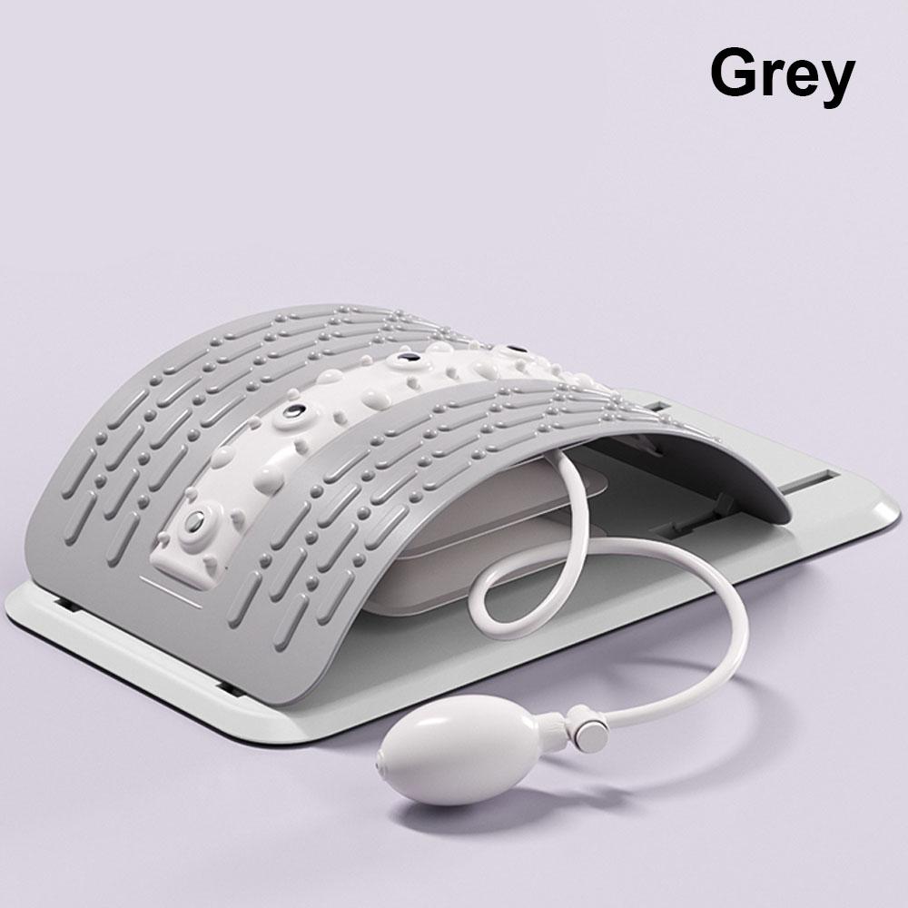 

Waist Massager Electric Back Stretcher Back and Lumbar Massager Back Cracker Device for Back Pain Relief Muscle Massage Machine сірий колір