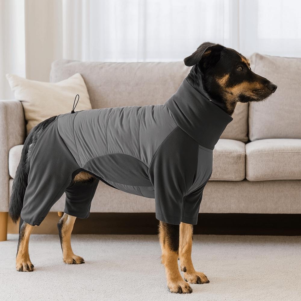 Waterproof Winter Pet Jumpsuit High Collar Dog Soothing Clothes Puppy Cotton Coat  Rain Snow Day