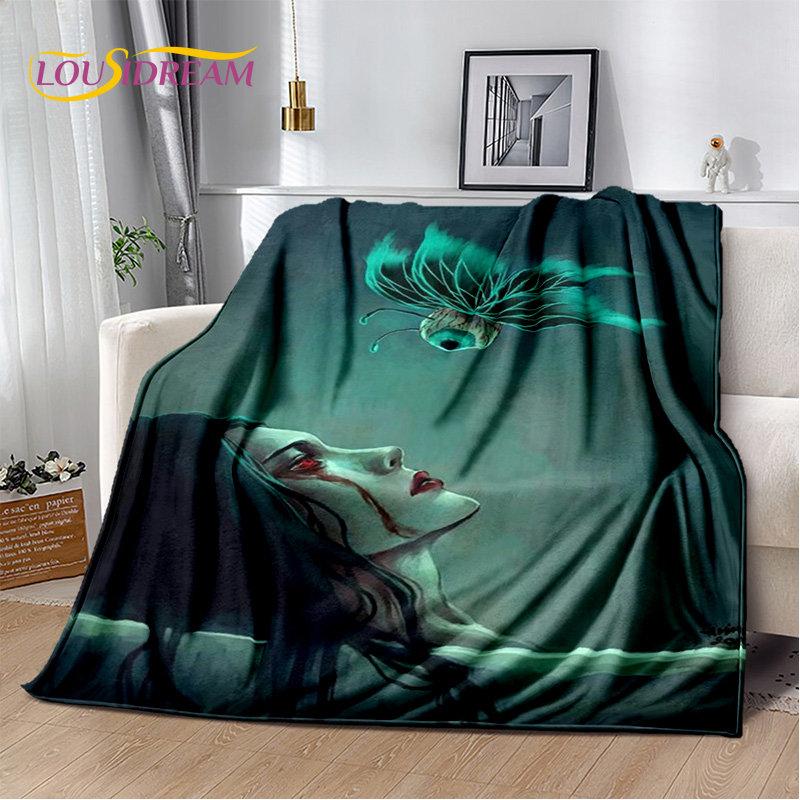 3D Gothic Horror Ghost Skull Soft Plush Blanket,Flannel Blanket Throw Blanket for Living Room Bedroom Bed Sofa Picnic Cover Kids