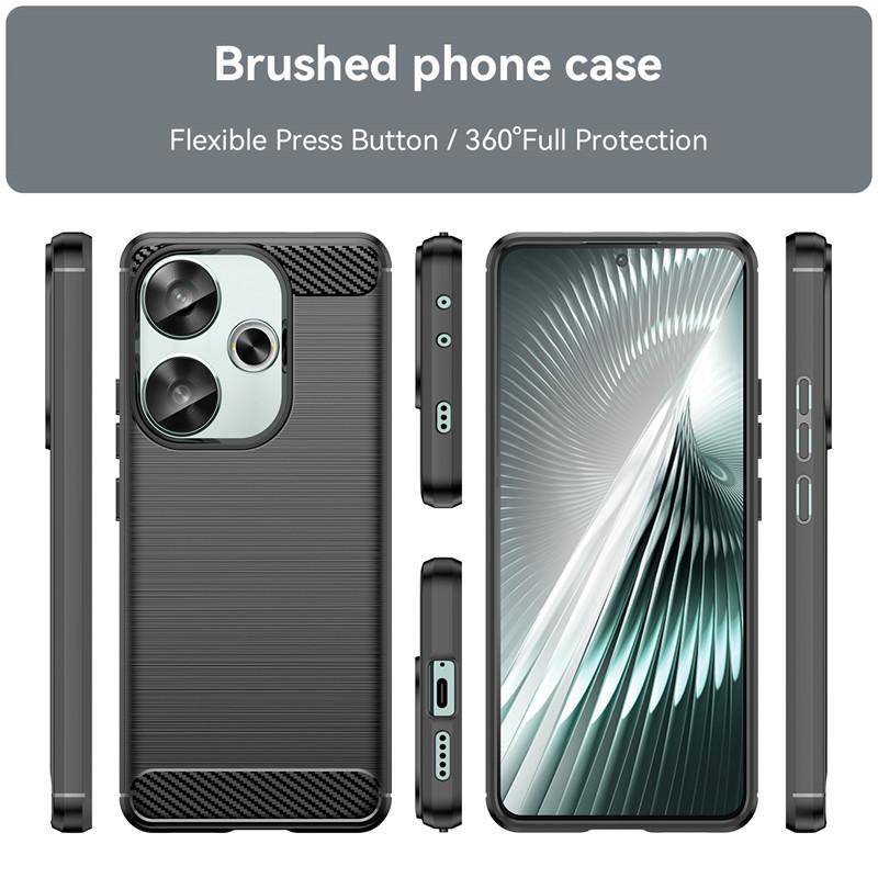For Xiaomi Poco F6 Case Xiaomi Poco F6 F6 Pro Cover Shockproof Original Silicone Luxury Brushed TPU Protective Phone Back Case