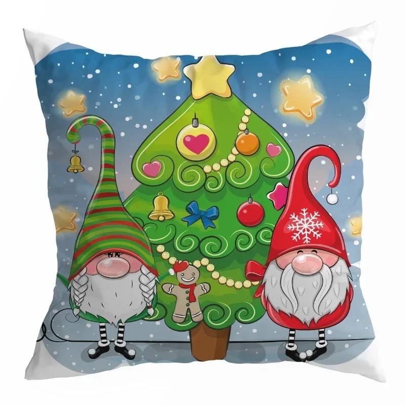 Christmas Cartoon Cute Pillow Case Cute Cushion Cover Car Office Sofa Home Decoration