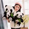 Adorable Miniature Panda Plush Toy Soft Stuffed Animal Cuddly Black White Doll