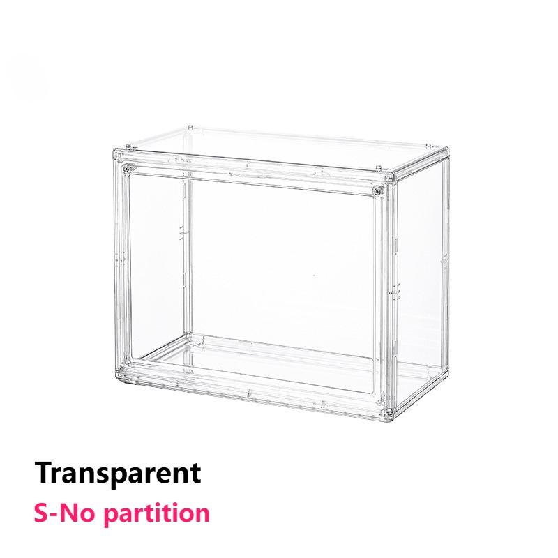 Acrylic Transparent Display Storage Box Desktop Stackable Storage Organizer with Magnetic Lid Dustproof Showcase Collectibles