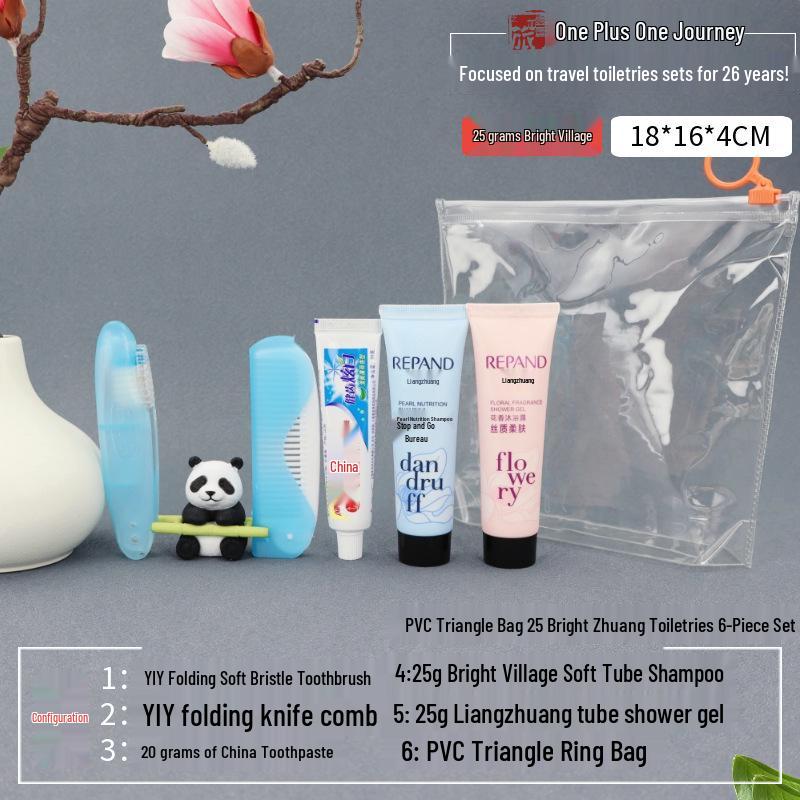 Portable Hotel Shower Gel Set with Small Bottles