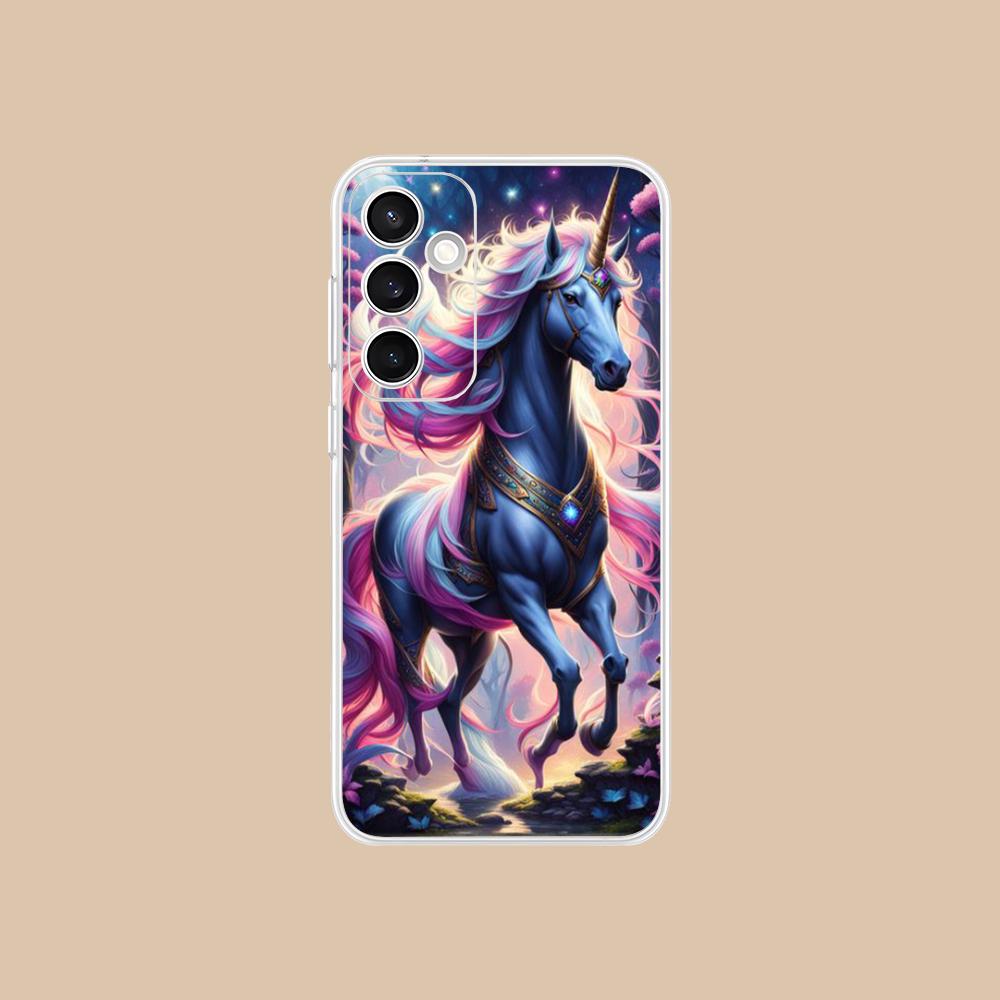 

Fantasy Unicorn Mobile Phone Case for Samsung Galaxy S25 S24 S23 S22 S21Plus FE Ultra Clear Colorful Cover Luxury Pretty Galaxy S21 Ultra 5G