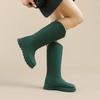 2026 Women's Rubber Rain Long Boots Plush Lined Warm Non-slip Waterproof Outdoor Platform Shoes Women's High Boots Botas Mujer