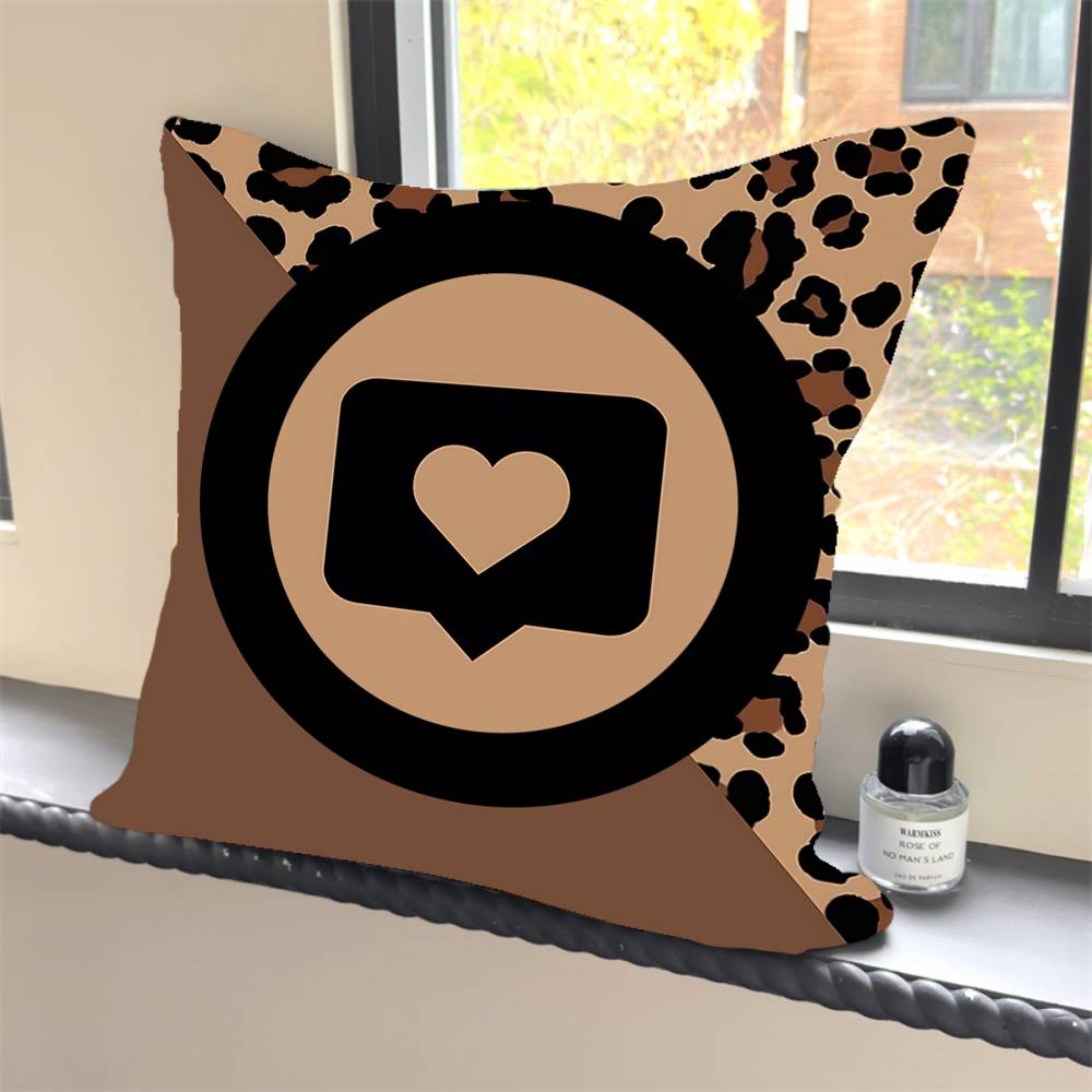 1PC Fashion Leopard Print Pillow Case Square  Bedroom Sofa Leisure Comfort Cushion Car Home Decoration