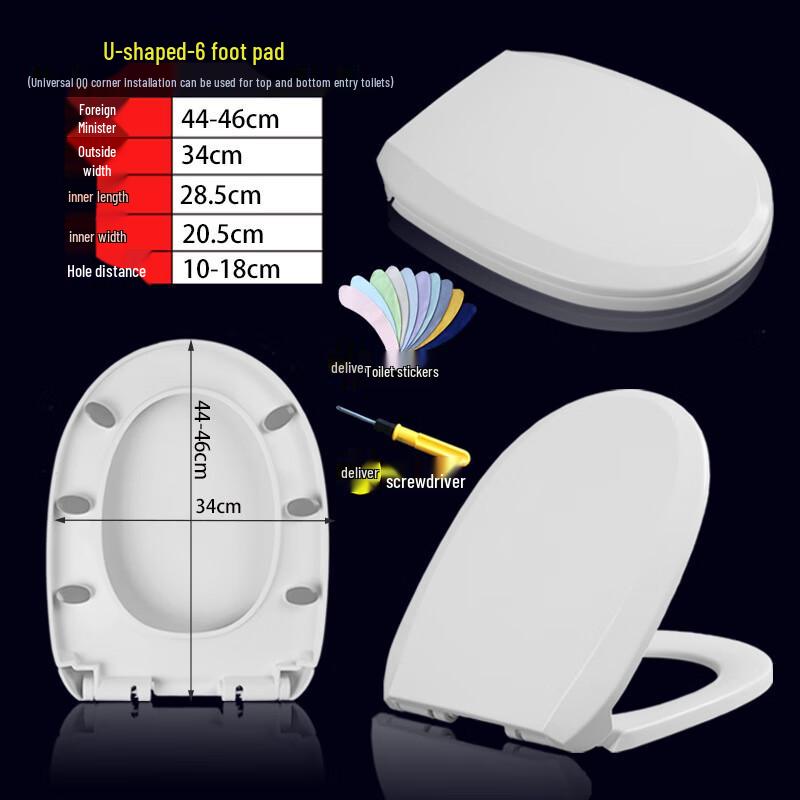 XuanYong Soft-Close Thickened O-Shape Toilet Seat Cover