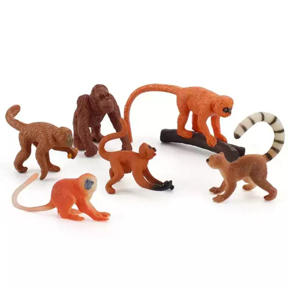 PVC Material Chimpanzee Model Education Orangutan Gorilla Model  Desk Ornament