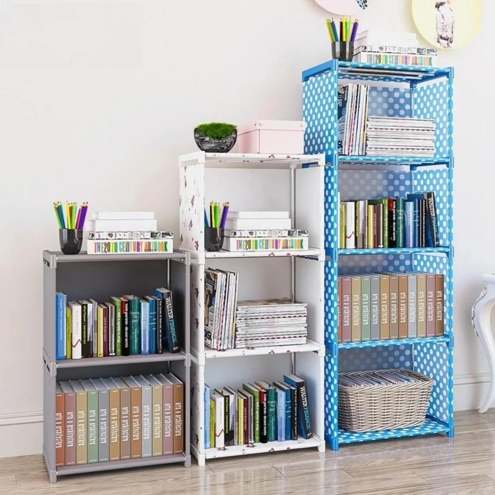 Simple Bookshelf Bedroom Multi-layer Bookcase Household Floor Standing Storage Rack Living Room Miscellaneous Storage Shelves