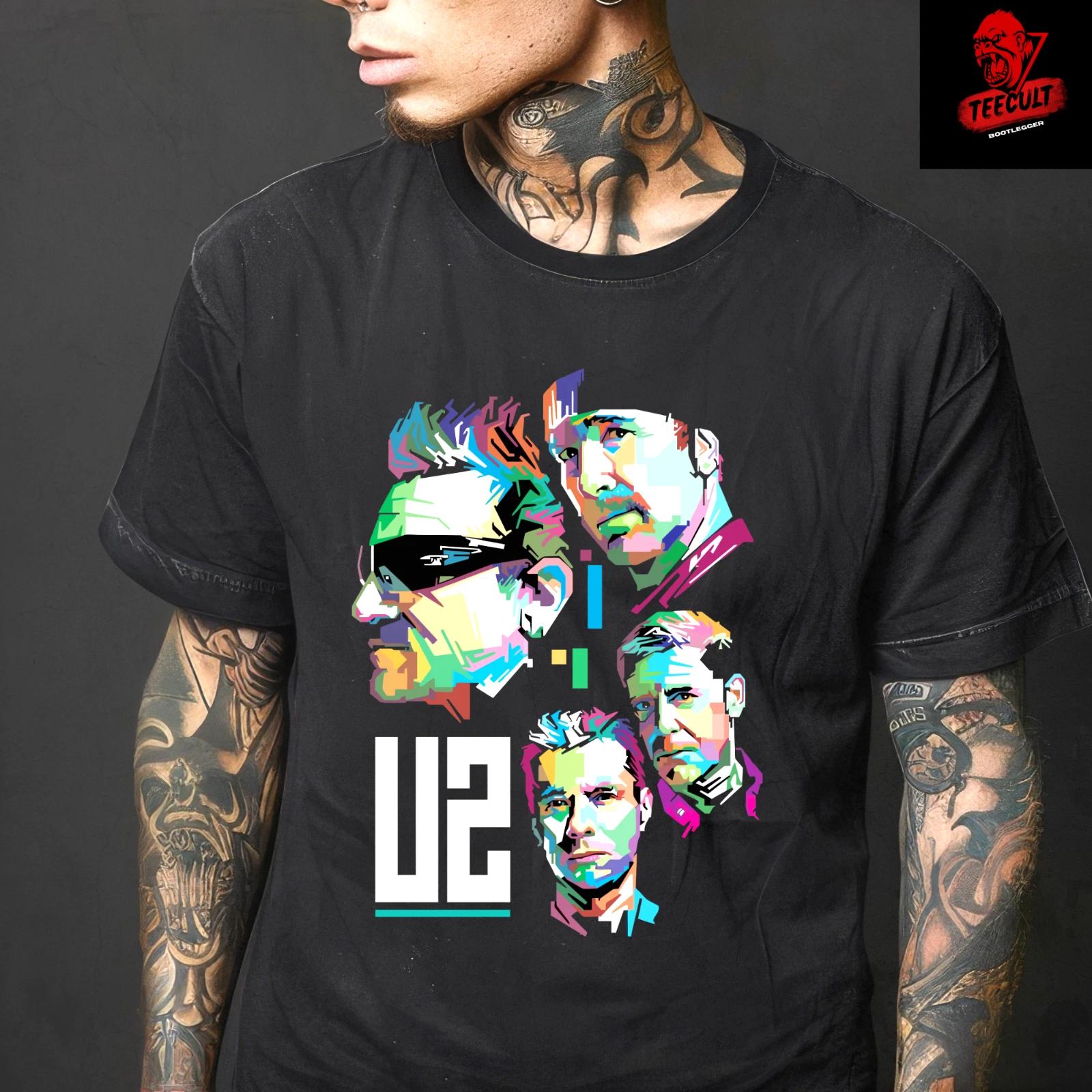 Men s and Women s T-shirts U2 Classic Rock Band Tee Unisex Heavy Cotton Premium L