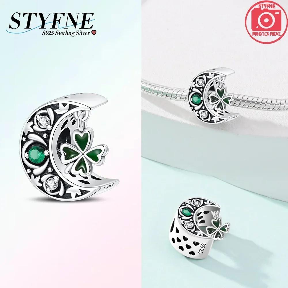 Exquisite Green Zircon Four-Leaf Clover Star Ladybug Original Charms Beads Fit Bracelet Copper Women Diy Gift Accessory